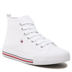 Low Cut Easy-On Sneaker T1X9-32824-0890 S Red 300 Tommy Hilfiger - High Top Lace-Up T3A9-32679-0890 S White 100