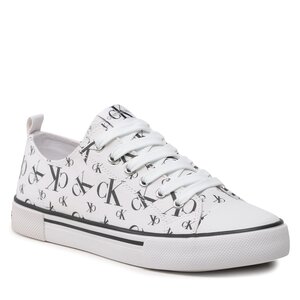Gody 860868-30 M Jaune Calvin Klein Jeans - Logo All Over Low Cut Lace-Up Sneaker V3X9-80570-0890 S White 100