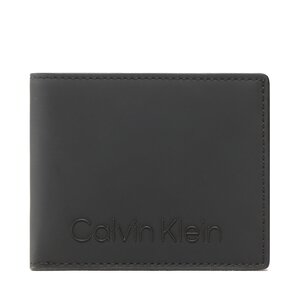 Portafoglio grande da uomo Calvin Klein - Ruberized Bifold 5Cc W/Coin K50K509606 BAX