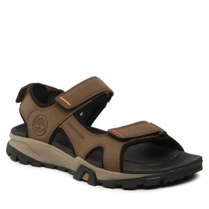 Image of Sandalen Timberland - Lincoln Peak Strap Sandal TB0A5T489681 Dark Brown Leather