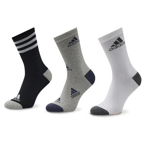 Set di 3 paia di calzini lunghi unisex adidas - Graphic HN5736 Black/White/Medium Grey Heather