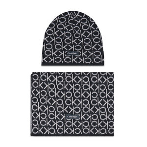 Set berretto e sciarpa Calvin Klein - New Monogram Beanie + Scarf K60K608787 BAX