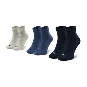 Set di 3 paia di calzini lunghi da uomo Puma - 271080001 Navy/Grey/Nightshadow Blue 532