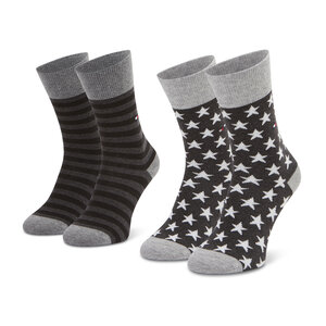 Set di 2 paia di calzini lunghi unisex TOMMY HILFIGER - 100000816 Black 200