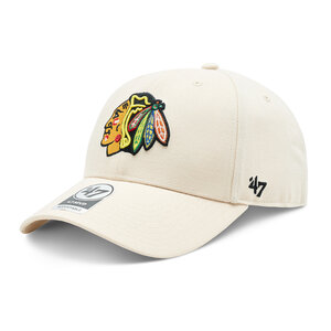 Image of Cap 47 Brand - NHL Chicago Blackhawks '47 MVP SNAPBACK H-MVPSP04WBP-NTB Natural