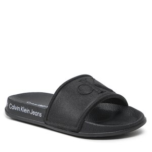 Ciabatte reso gratuito entro 100 giorni - Logo Pool Slide V3B0-80637-1231 M Black 999
