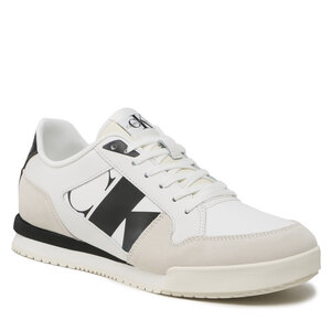 Calvin Klein Czarny biustonosz balkonetka z podwyższonym mostkiem - Low Profile Runner Mod Vint YM0YM00695 Bright White/Creamy White/Black YBR