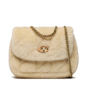 Borsetta LEATHER Coach - Shng Qlt Pw Md Sb CE721 B4/Natural