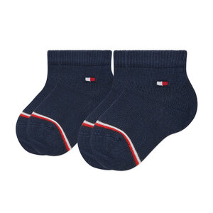 Set di 2 paia di calzini lunghi da bambini Tommy Hilfiger - 701220516 Navy 001