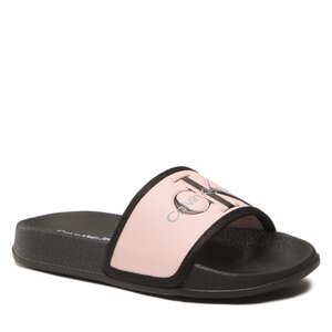 Damengürtel Slide CALVIN KLEIN JEANS Slider D-Ring Webbing Belt 38Mm K50K507245 LGA - Logo Print Pool Slide V3A0-80528-1172 Pink/Black X966