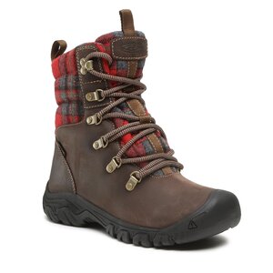 Beige Comb 430 Keen - Greta Boot Wp 1026597 Dark Brown/Red Plaid