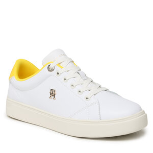 Sneakers Tommy Hilfiger - Elevated Essential Court Sneaker FW0FW07377 White/Vivid Yellow 0LF