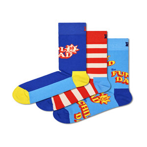 Image of 3er-Set hohe Herrensocken Happy Socks - XFOT08-6300 Bunt