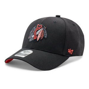 Image of Cap 47 Brand - NHL Chicago Blackhawks Sure Shot Snapback &#039;47 MVP HVIN-SUMVP04WBP-BK94 Black