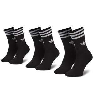 Image of 3er-Set hohe Unisex-Socken adidas - Solid Crew Sock S21490 Black/White