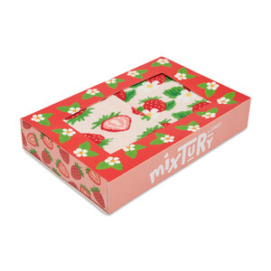 Set di 2 paia di calzini corti da donna Zooksy - Mixtury Truskawkowe Rosa