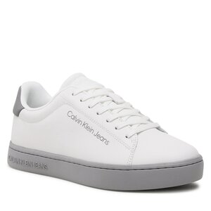 Image of Sneakers Calvin Klein Jeans - Classic Cupsole Laceup Lth YM0YM00715 Bright White/Formal Grey/Stormfront 0K5