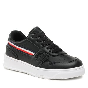 Tommy Jeans Graphic Zip Through Βρεφικό Σετ Φόρμας - Stripes Low Cut Lace-Up Sneaker T3X9-32848-1355 M Black 999