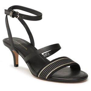Image of Sandalen Tommy Hilfiger - Th Webbing Mid Heel Sandal FW0FW07276 Black BDS
