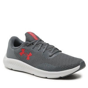 Image of Schuhe Under Armour - UA Charged Pursuit 3 3024878-108 Pitch Gray/Pitch Gray/Red