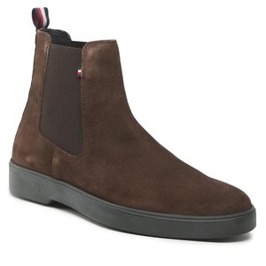 Chelsea Tommy Hilfiger - Classic Hilfiger Suede Chelsea FM0FM04198 Cocoa GT8