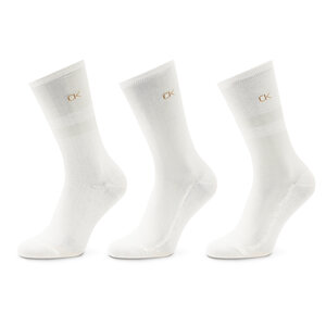 Set di 3 paia di calzini lunghi da donna Calvin klein - 701219848 White 001