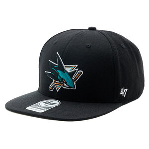 Image of Cap 47 Brand - NHL San Jose Sharks No Shot &#039;47 CAPTAIN H-NSHOT22WBP-BKB Black