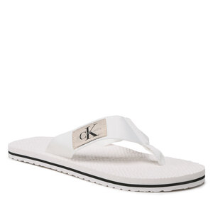 Image of Zehentrenner Calvin Klein Jeans - Flip Flop Webbing YM0YM00732 Bright White/Black YBR