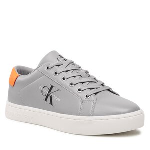 Sneakers Calvin Klein Jeans - Classic Cupsole Laceup Low Lth YM0YM00491 Formal Gray/Shocking Orange PRJ