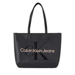 Borsetta Calvin Klein Jeans - Sculpted Shopper29 Mono K60K610276 Black With Rose 01F