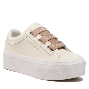 Image of Sneakers Calvin Klein Jeans - Flatform+ Low Branded Laces YW0YW00868 Ivory/Candied Ginger/Eggshell 0GE