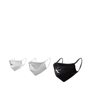 Set di 3 mascherine di tessuto Calvin Klein Jeans Slim Fit Monogram T-Shirt - Face Cover 3-Pack K50K508128 0GL