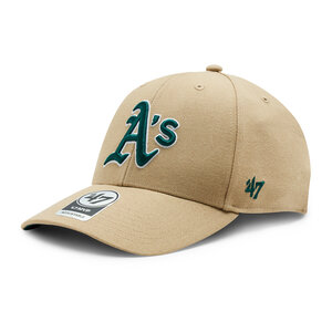 Image of Cap 47 Brand - MLB Oakland Athletics Sure Shot Snapback &#039;47 MVP BCPTN-SUMVP18WBP-KH08 Khaki