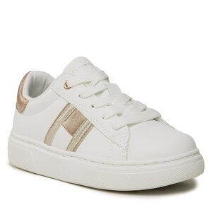 Sneakers YBL Tommy Hilfiger - Flag Low Cut Lace-Up Sneaker T3A9-32703-1355 M White/Platinum X048