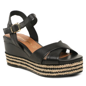 Image of Espadrilles Tamaris - 1-28001-20 Black Leather 003