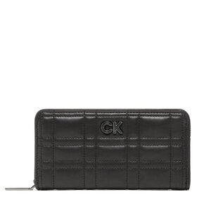 Portafoglio grande da donna Calvin Klein - Re-Lock Quilt Z/A Wallet Lg K60K609912 Ck Black BAX