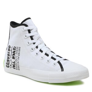 Scarpe con strappo Converse - Ctas Hi A02795C White/Black/Green Beam