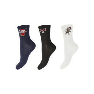 

Високі жіночі шкарпеткиPieces, Чорний;синій;білий