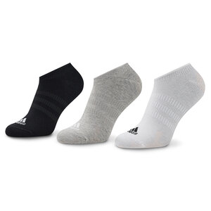 Image of 3er-Set niedrige Unisex-Socken adidas - Thin And Light IC1328 Medium Grey Heather/White /Black