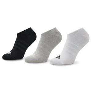 Set di 3 paia di calzini corti unisex adidas - Thin And Light IC1328 Medium Grey Heather/White /Black