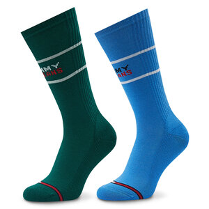 Image of 2er-Set hohe Unisex-Socken Tommy jeans - 701218704 Green/Blue 007