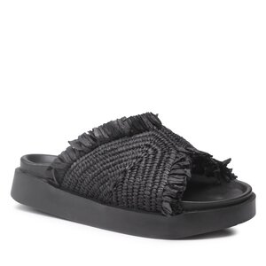 Image of Pantoletten Inuikii - Raffia Moon 70106-195 Black