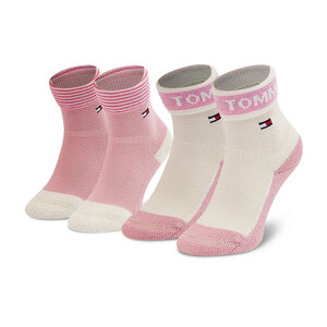 Image of 2er-Set hohe Kindersocken Tommy Hilfiger - 701210508 Pink Combo 002