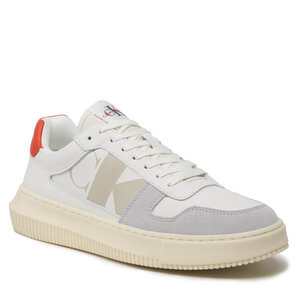 Image of Sneakers Calvin Klein Jeans - Chunky Cupsole Laceup Mix Lth YM0YM00703 Cream White/Bright White/Oyster M YBR