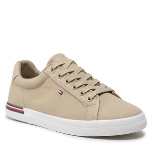 Image of Sneakers aus Stoff Tommy Hilfiger - Essential Stripes Sneaker FW0FW06954 Sandalwood RBT