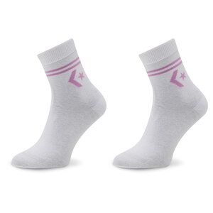 Set di 2 paia di calzini lunghi da donna star Converse - E1027W Bianco