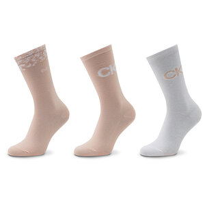 Image of 3er-Set hohe Damensocken Calvin klein - 701219849 White 001