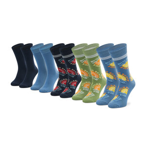 Set di 5 paia di calzini lunghi da uomo Jack&Jones - Jacsurfclub 12210653 Riviera/Loden Fros