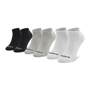 Image of 3er-Set niedrige Unisex-Socken adidas - Low Cut 3PP GE6137 Medium Grey Heather/White/Black