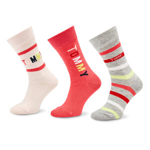 Image of 3er-Set hohe Kindersocken Tommy Hilfiger - 701222670 Pink/Multicolor 027